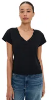 Z Supply Modern V Neck Tee Black In Black