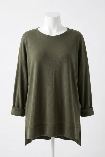 Z Supply Modern Weekender Sweatshirt In Artichoke Green