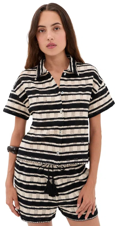 Z Supply Monaco Button Down Natural In Brown