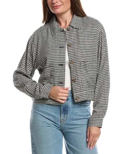 Z Supply Monroe Linen-blend Jacket In Black