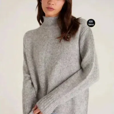 Z Supply Myla Turtleneck Sweater In Heather Grey In Gray