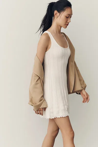 Z Supply Nadia 100% Cotton Mini Dress In White