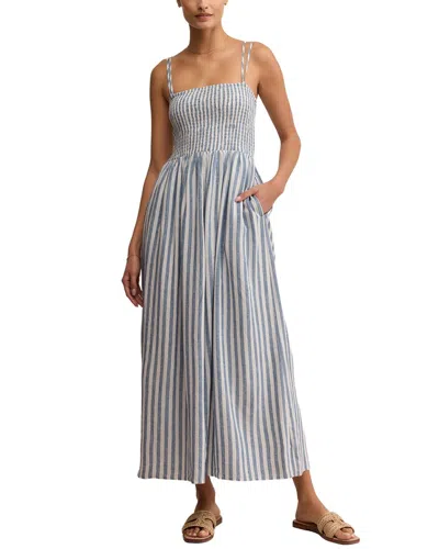 Z Supply Nadine Striped Linen-blend Midi Dress In Neutral