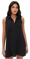Z SUPPLY NEW LIGHT MINI DRESS BLACK