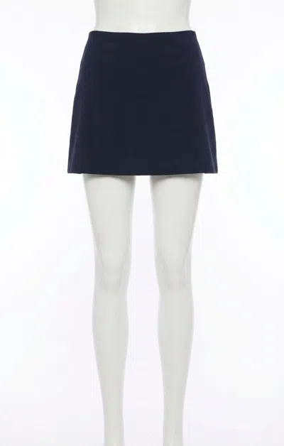 Z Supply Newport Mini Skirt In Eclipse In Blue