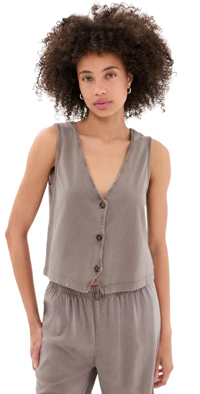 Z Supply Noelle Top Perfectly Taupe In Gray