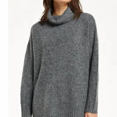 Z Supply Norah Cowl Neck Sweater In Gray