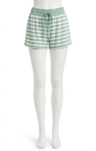 Z Supply Nori Stripe Short In Crystal Green