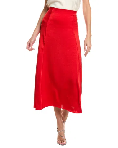 Z Supply Northpointe Midi Skirt In Fvr-festive Red