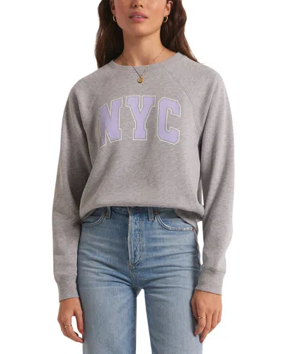 Z Supply Nyc Vintage Sweatshirt In Gray