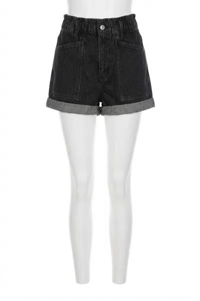 Z Supply Odin Denim Short In Black In White