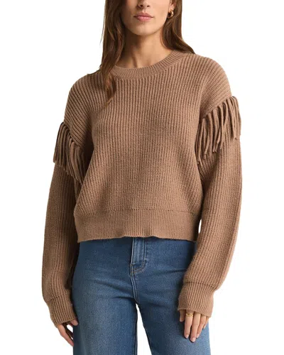 Z Supply On The Fringe Sweater In Brown