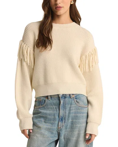 Z Supply On The Fringe Sweater In White