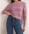 Z SUPPLY OPEN YARN SWEATER IN PINK