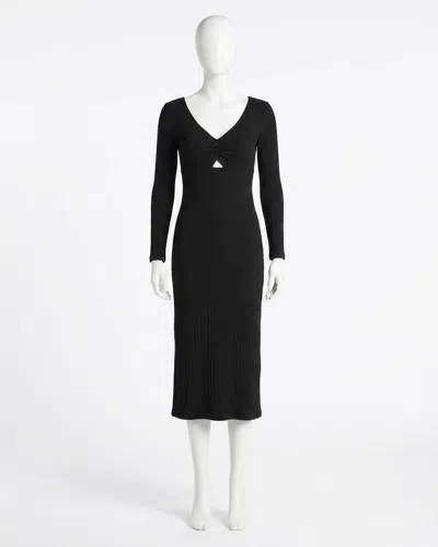 Z Supply Orla Rib Midi Dress In Black