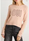 Z SUPPLY OUI SWEATER IN SOFT PINK