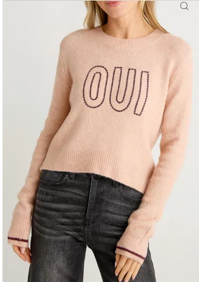 Z Supply Oui Sweater In Soft Pink