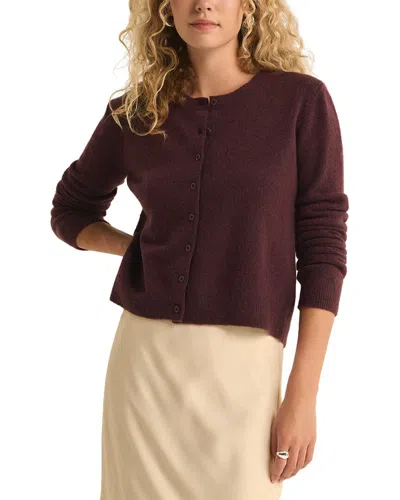 Z Supply Outlook Cardigan In Burgundy