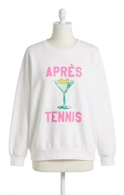 Z Supply Oversized Apres Tennis Sweatshirt In White