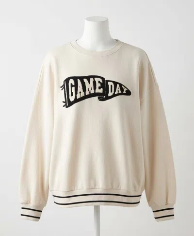 Z Supply Oversized Let's Go Sweatshirt In Vanilla Ice In White