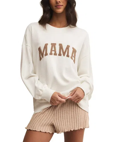 Z Supply Oversized Mama Sweatshirt In White