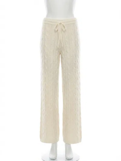 Z Supply Paige Cable Knit Pants In Sea Salt In Neutral