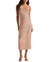 Z Supply Paulina Sequin Dress In Gold