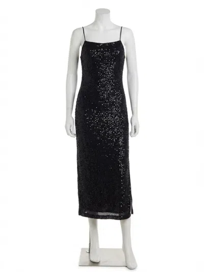 Z Supply Paulina Sequin Midi Dress In Black
