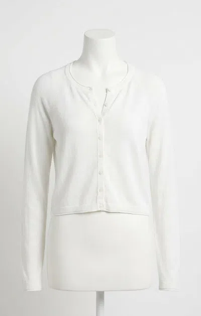 Z Supply Perfect Layer Cardigan In White In Animal Print