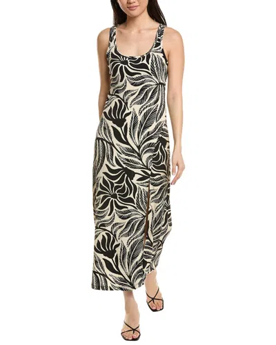 Z Supply Polanco Isla Leaf Midi Dress In Black