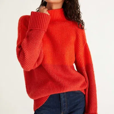 Z Supply Poppy Striped Sweater In Red
