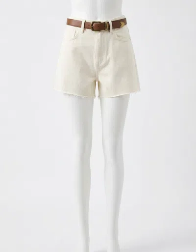 Z Supply Porter Denim Short In Off White In Neutral