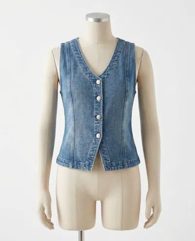 Z Supply Porto Denim Vest In Eternity In Blue