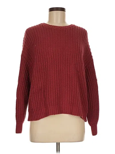 Pre-owned Z Supply Pullover Sweater In Burgundy