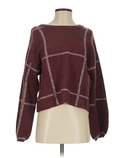 Pre-owned Z Supply Pullover Sweater In Burgundy