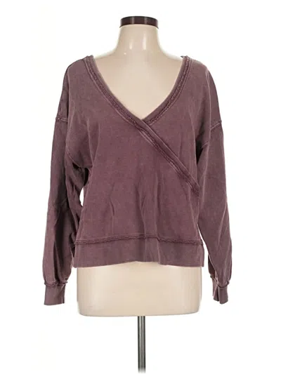 Pre-owned Z Supply Pullover Sweater In Burgundy