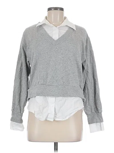 Pre-owned Z Supply Pullover Sweater In Gray
