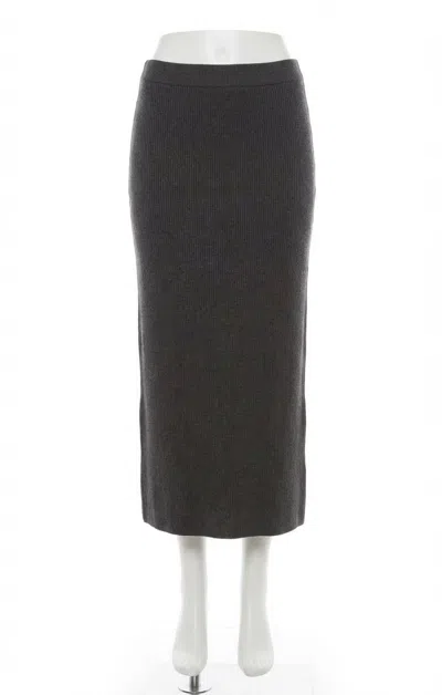 Z Supply Railroad Way Sweater Skirt In Grey In Black