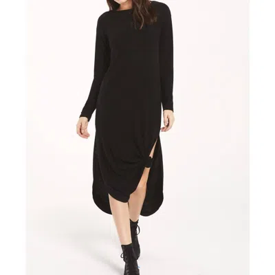 Z Supply Ray Slub Sweater Dress In Black