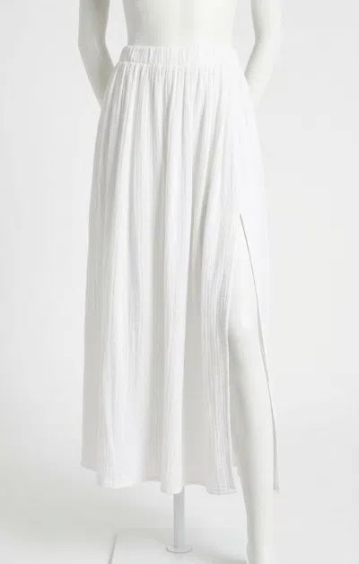 Z Supply Reina Airy Midi Skirt In White
