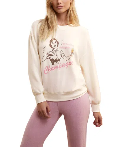 Z Supply Relaxed Champagne Sweatshirt In White