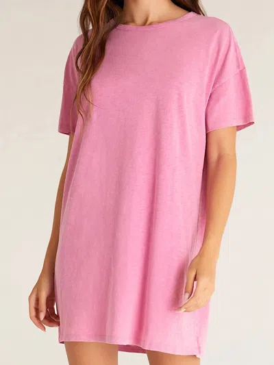 Z Supply Relaxed T-shirt Dress In Orchid Pink