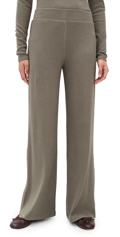 Z Supply Renae Rib Pants Khaki Green In Gray