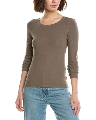 Z Supply Renae Rib Top In Animal Print