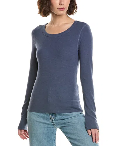 Z Supply Renae Rib Top In Blue