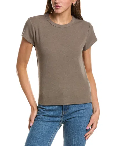 Z Supply Renae Rib Top In Gray
