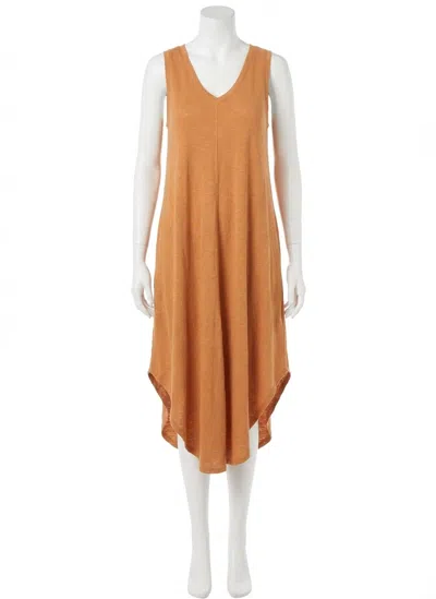 Z Supply Reverie Midi Dress In Bronze In Brown