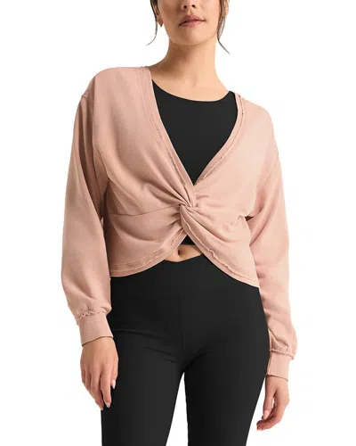 Z Supply Reversible Twist Sweatshirt In Pink