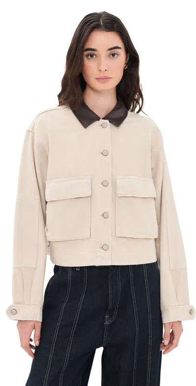 Z Supply Rey Cropped Jacket Soapstone