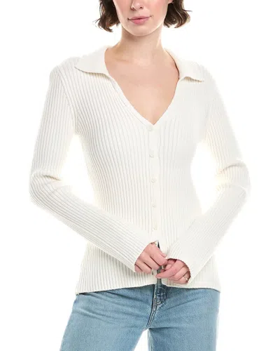 Z Supply Rina Button-up Sweater In White
